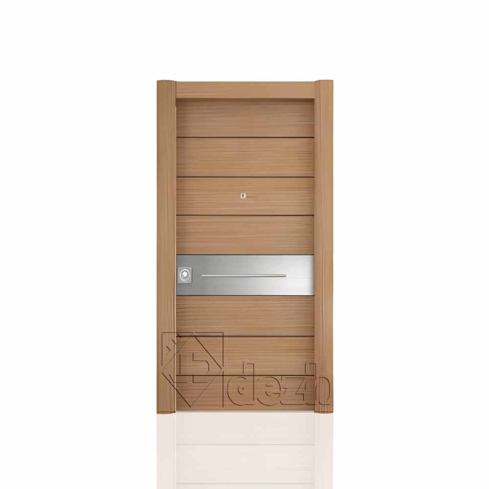 درب ضد سرقت ترک قهوه ای مدرن مدل DZ-602 2 درب ضد سرقت ترک قهوه ای مشکی مدرن مدل DZ-602