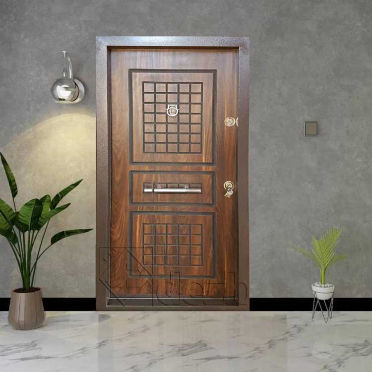 درب ضد سرقت 1 درب ضد سرقت سری اکونومی با روکش پی وی سی مدل dz-137