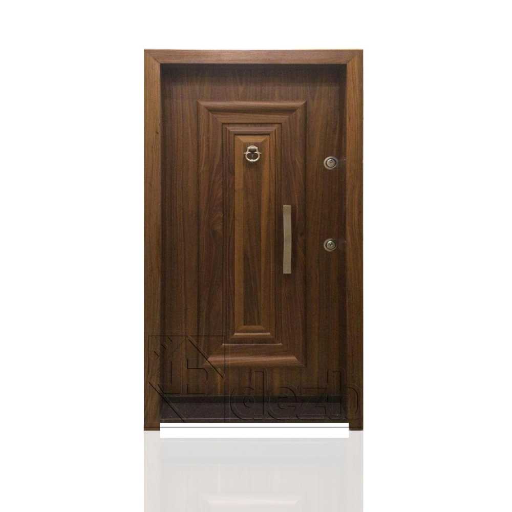 درب ضد سرقت تک لنگه سری لوکس با روکش گردو مدل DZ-88 2 درب ضد سرقت تک لنگه سری لوکس با روکش گردو مدل DZ-88