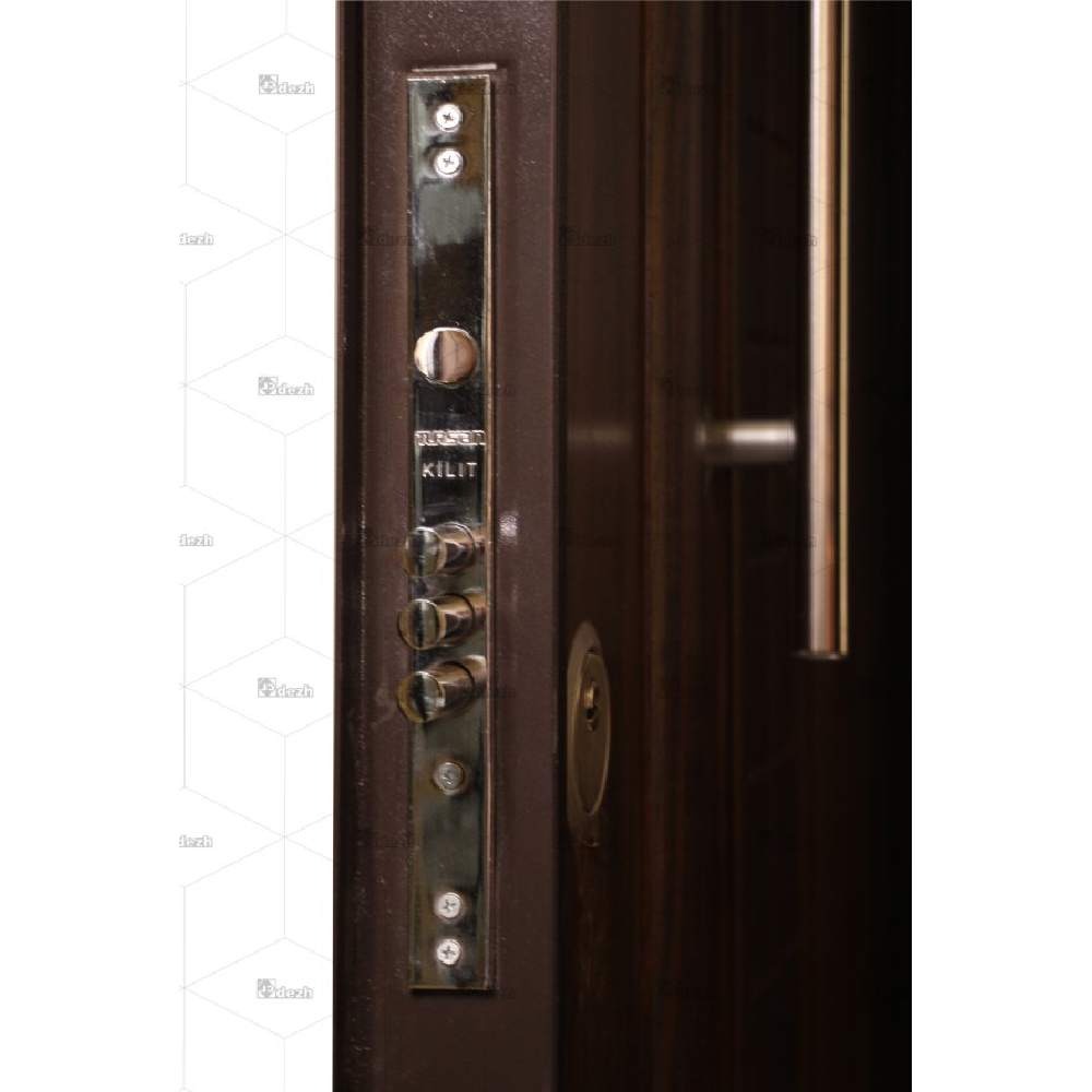 درب ضد سرقت روکش پی وی سی سری اکونومی مدل DZ-32 8 عکس از پهلو قیمت و خرید درب ضد سرقت یک رو فلز سری اکونومی مدل DZ-32